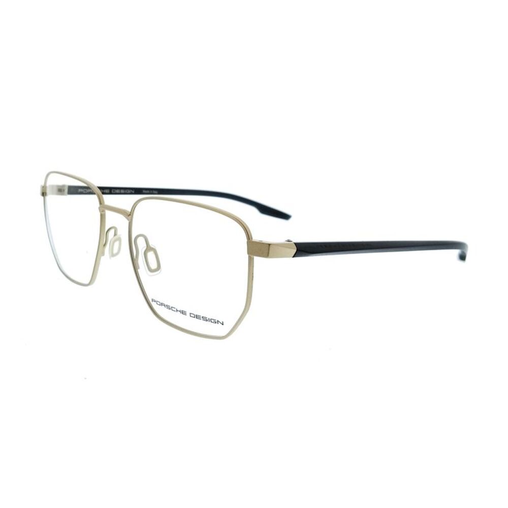 Porsche Design P8770 55B000 Shiny Gold Black Square Mens Sunglasses